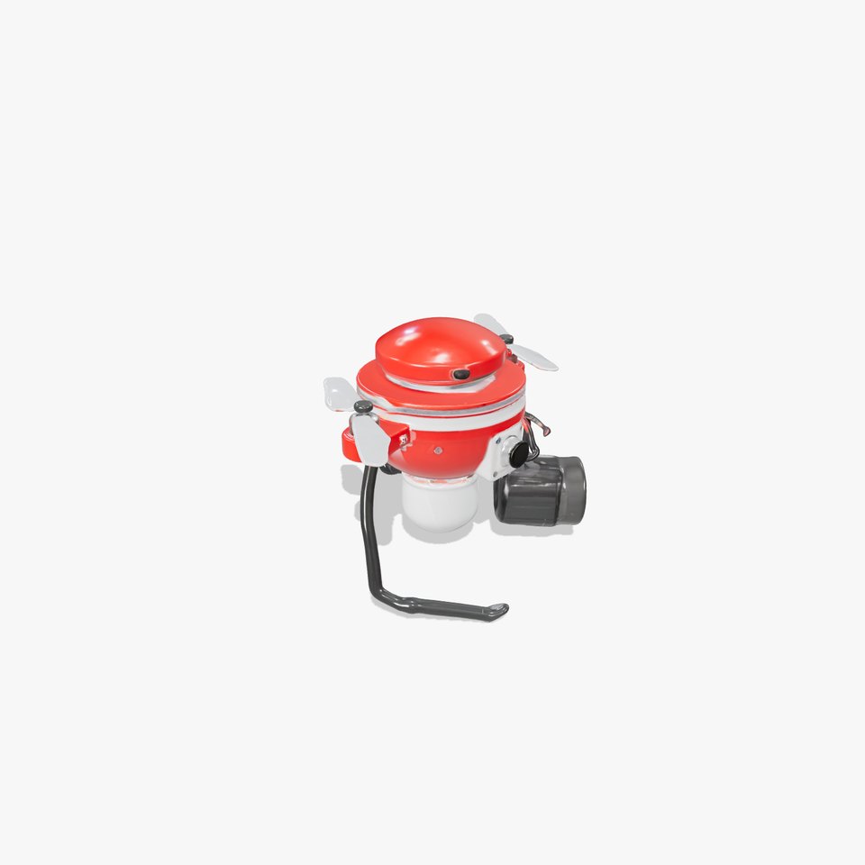 Red Surveillance Drone model pack
